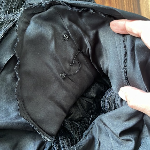 Vintage Gothic Black Beaded Formal Gown from Kleinfeld’s, Size 12 - Picture 13 of 13